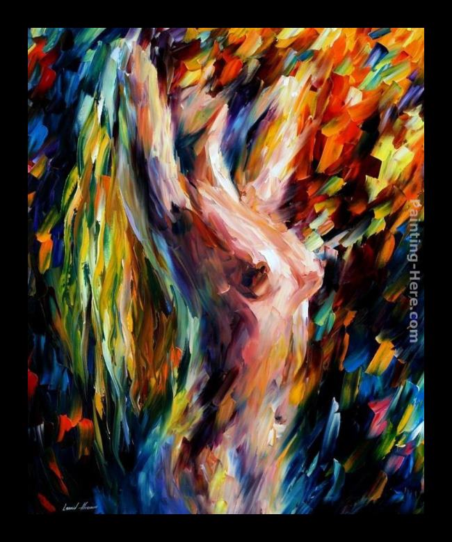 Framed Leonid Afremov sun painting