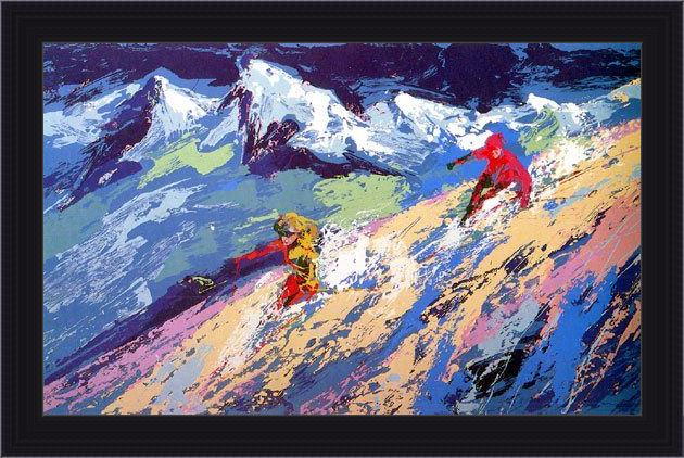 Framed Leroy Neiman downers painting