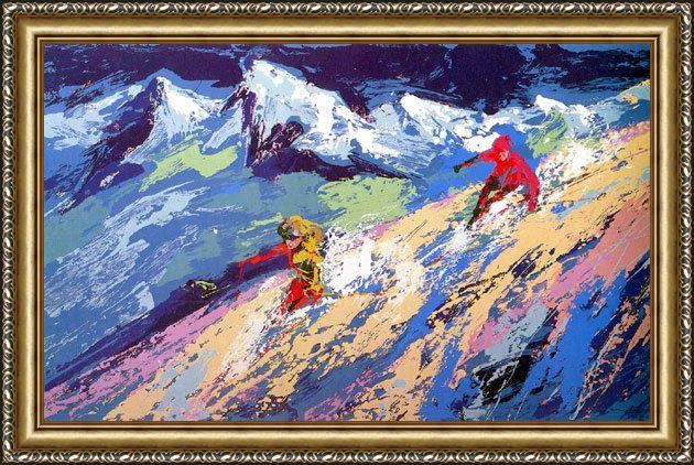 Framed Leroy Neiman downers painting