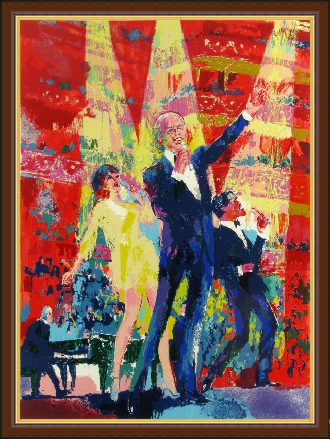 Framed Leroy Neiman frank, liza and sammy at royal albert hall painting