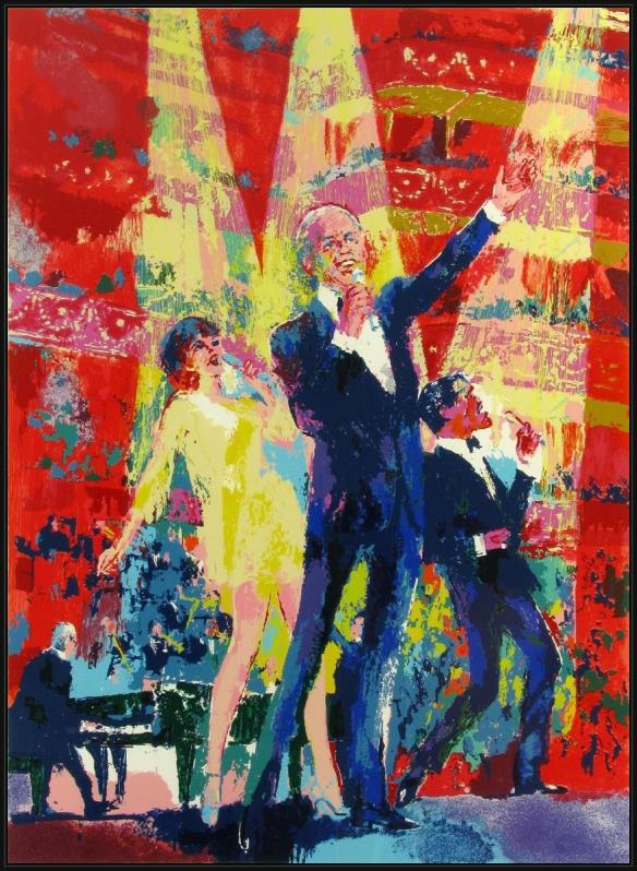 Framed Leroy Neiman frank, liza and sammy at royal albert hall painting