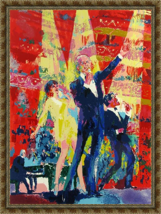 Framed Leroy Neiman frank, liza and sammy at royal albert hall painting