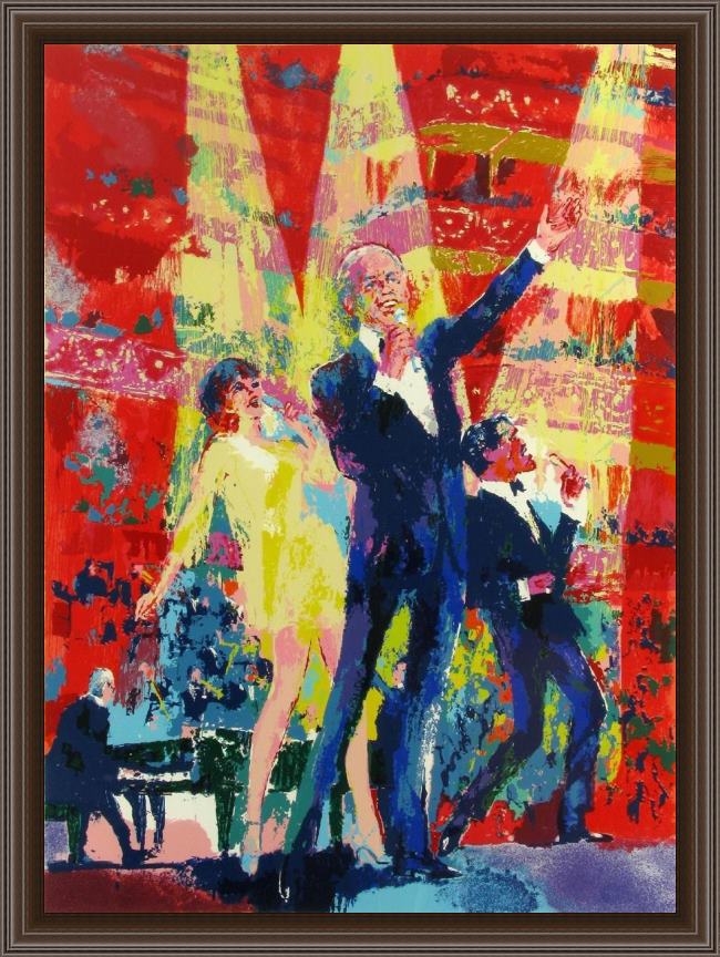 Framed Leroy Neiman frank, liza and sammy at royal albert hall painting