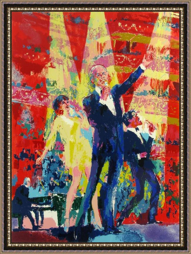 Framed Leroy Neiman frank, liza and sammy at royal albert hall painting