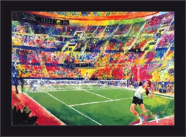 Framed Leroy Neiman volvo masters painting