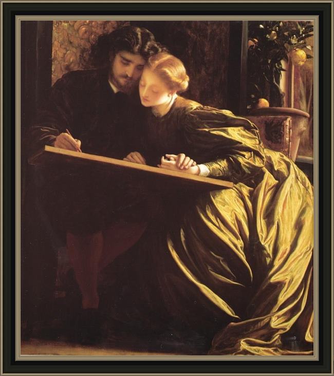 Framed Lord Frederick Leighton the painter's honeymoon painting