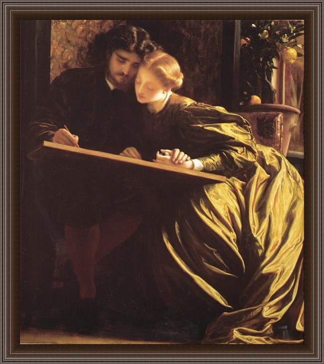 Framed Lord Frederick Leighton the painter's honeymoon painting