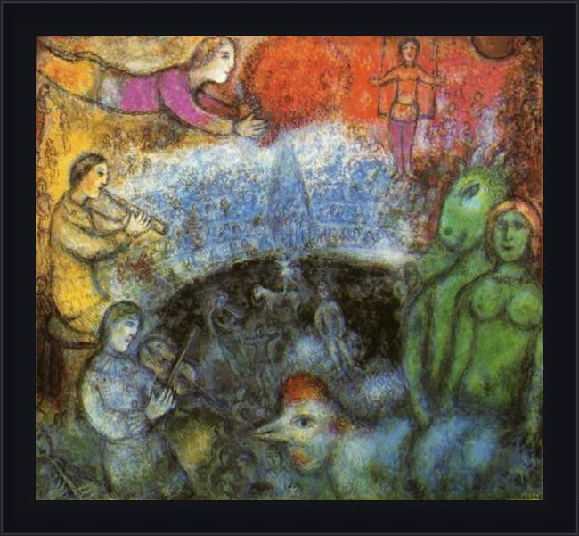 Framed Marc Chagall the grand parade painting