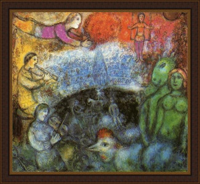 Framed Marc Chagall the grand parade painting