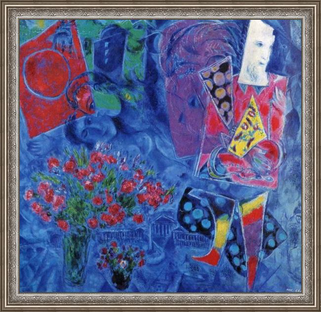 Framed Marc Chagall the magician painting