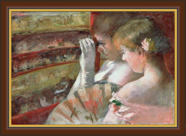 Framed Mary Cassatt in the box painting