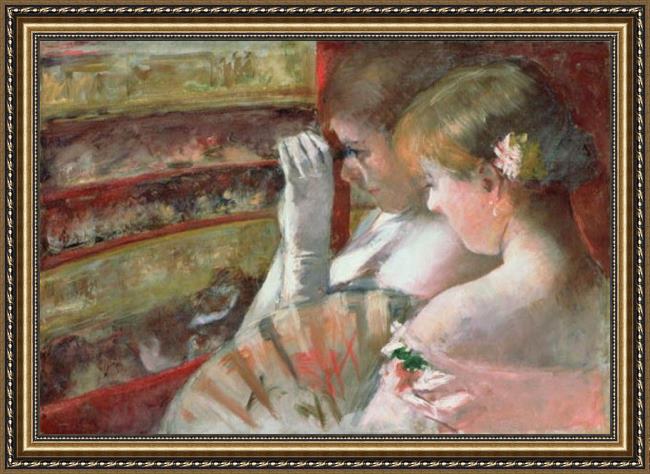 Framed Mary Cassatt in the box painting
