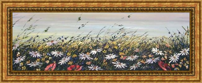 Framed Maya Eventov a clear day painting