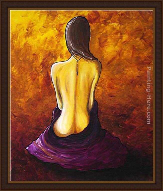 Framed Megan Aroon Duncanson serena lady nude painting