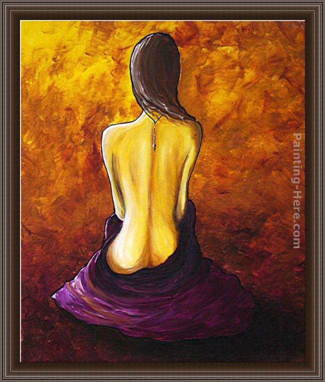 Framed Megan Aroon Duncanson serena lady nude painting