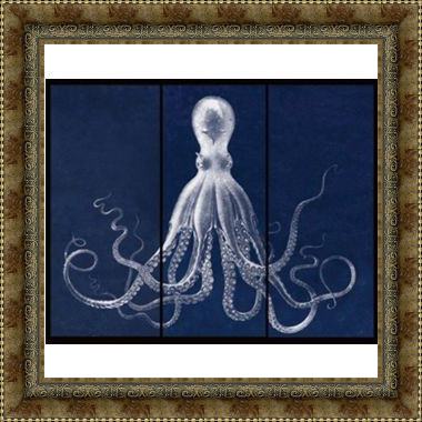 Framed Other octopus painting