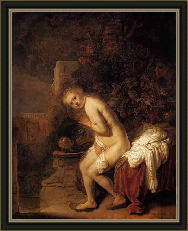 Framed Rembrandt susanna and the elders painting