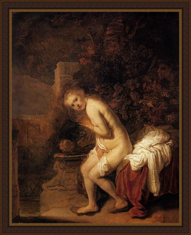 Framed Rembrandt susanna and the elders painting