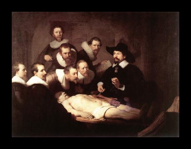 Framed Rembrandt the anatomy lecture of dr tulp painting