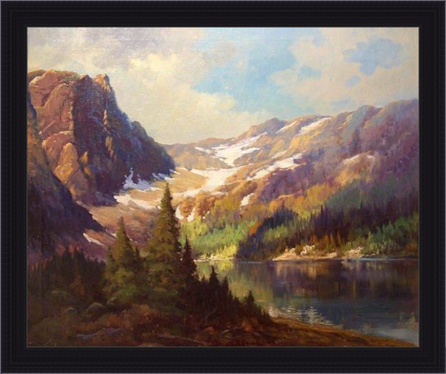 Framed Robert Wood payne lake, california painting