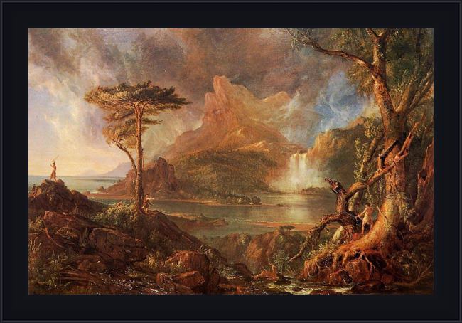 Framed Thomas Cole a wild scene painting