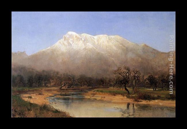Framed Thomas Hill mount st. helena, napa valley painting
