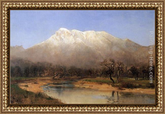 Framed Thomas Hill mount st. helena, napa valley painting