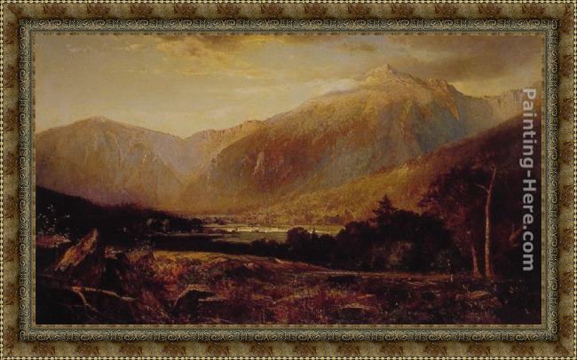 Framed Thomas Hill mount washington painting