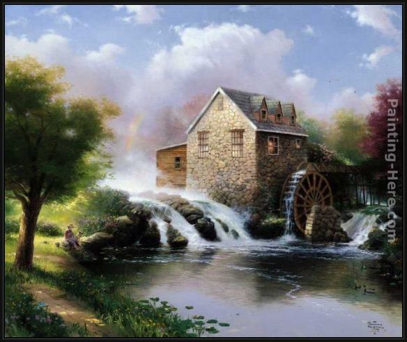 Framed Thomas Kinkade the blessings of summer painting