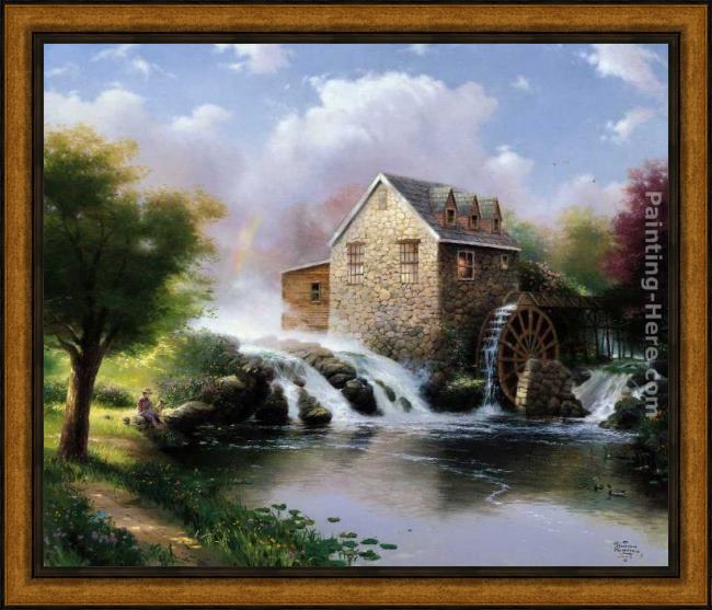 Framed Thomas Kinkade the blessings of summer painting