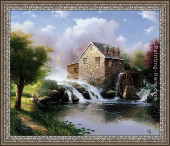 Framed Thomas Kinkade the blessings of summer painting