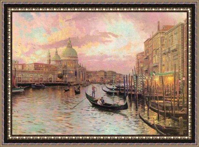 Framed Thomas Kinkade venice painting