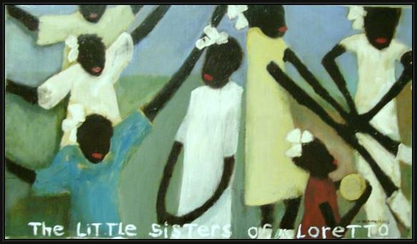 Framed Unknown little sisters of loretto painting