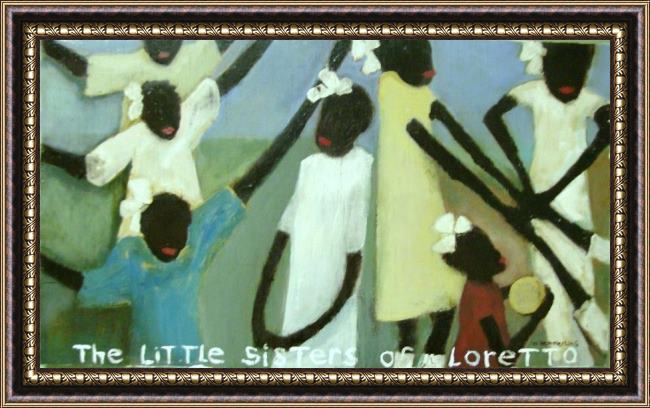 Framed Unknown little sisters of loretto painting