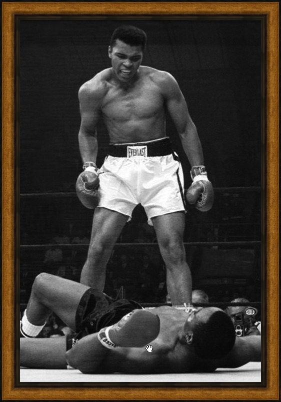 Framed Unknown muhammad ali painting