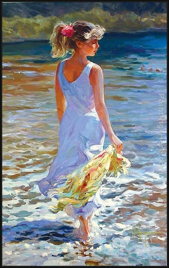 Framed Vladimir Volegov low tide painting