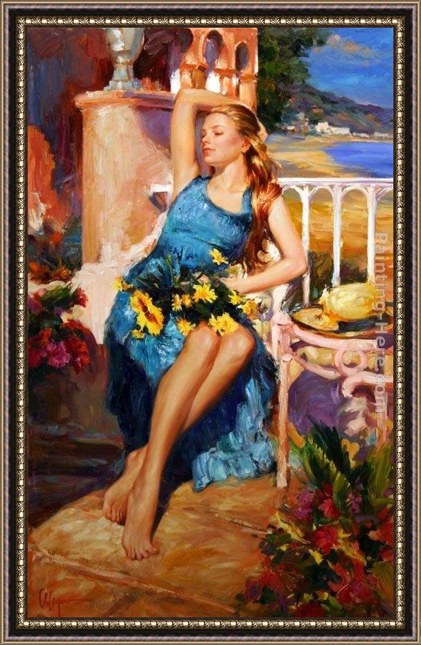 Framed Vladimir Volegov restful afternoon painting