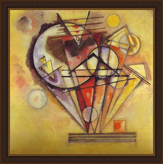 Framed Wassily Kandinsky on points painting