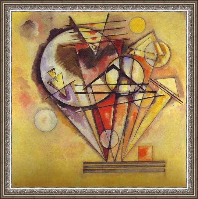 Framed Wassily Kandinsky on points painting