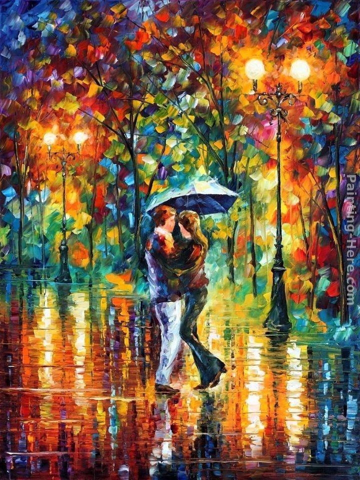 Leonid Afremov RAINY DANCE Painting 50% off - ArtExpress.ws