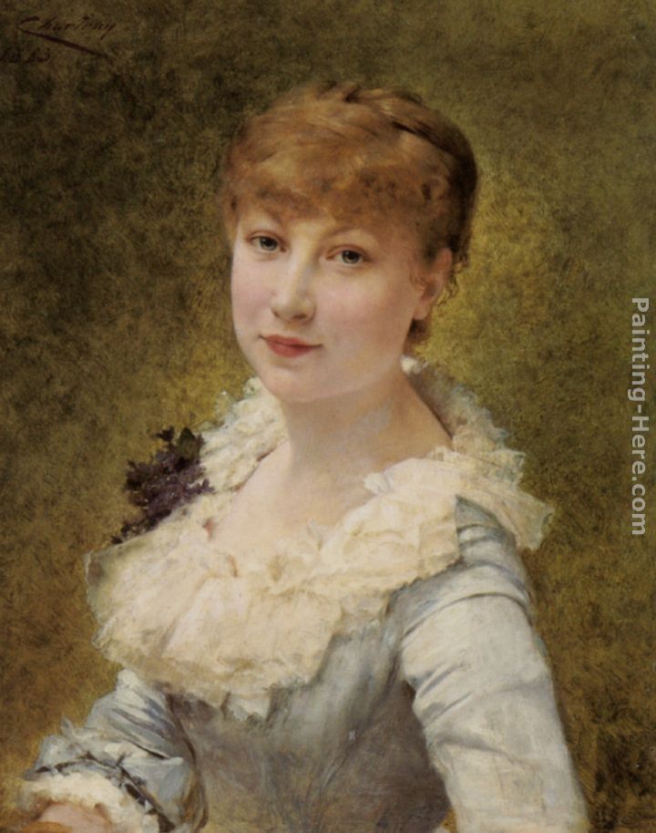 Theobald Chartran Portrait of a Young Lady Painting 50% off - ArtExpress.ws