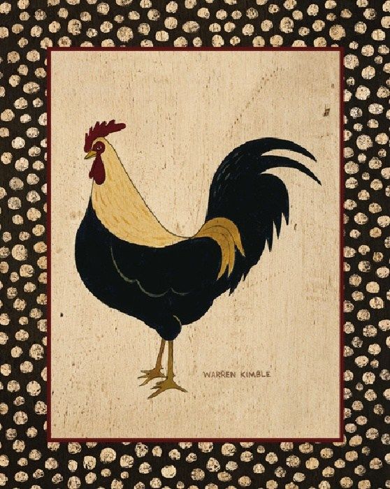 Kimble Chicken Warren Kimble Goldfeather Chicken Painting 50% off - ArtExpress.ws